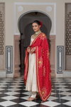 LG 1970 Chinon With  Lace On Border And Latkan On Back Side Dori Gown With Bottom Dupatta Online Wholesale